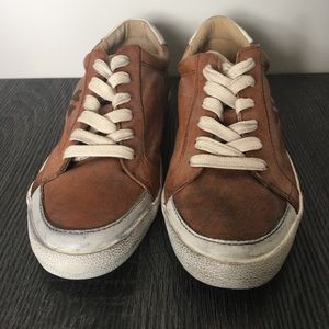 Frye Low Rider Tan Leather Sneaker